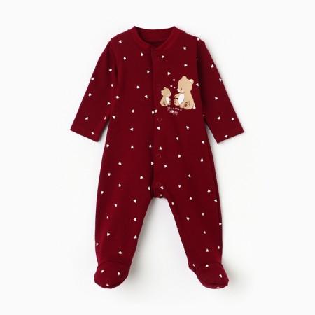 Details for children with closed legs "Bear", burgundy color, height 56