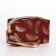 Cosmetic bag with lightning, burgundy color