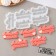 Silicone form "beloved women", 21.5 × 9.5 × 1 cm, 7.5 × 4.5 cm, transparent color