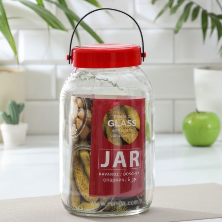 Glass jar with Macro lid, 3 l-3