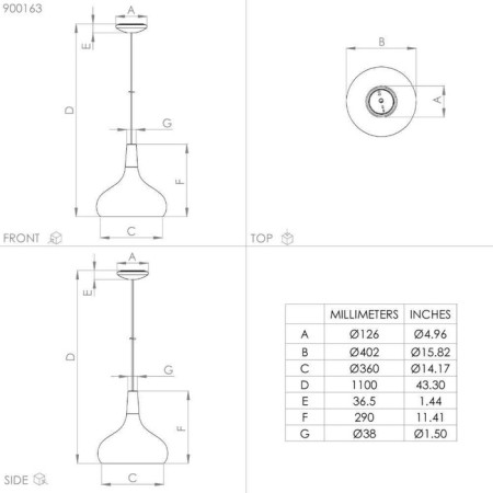 Sabinar suspension, 1x40W E27-4