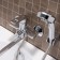 Bath mixer "RMS" SL134-006E, pour 350 mm, shower set, brass, chrome
