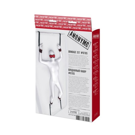 Bondage set Anonymo 0705, polyester, red-2