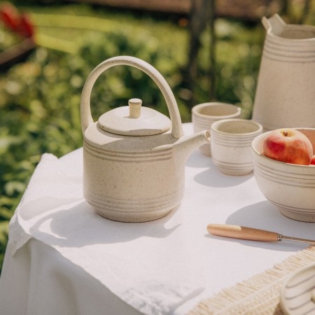 Kapetor Keramic teapot Sl Home "Raisia", 1 l, 18 × 13 × 20.5 cm, beige color-5