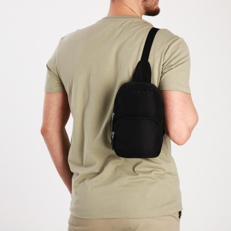 Young youth bag-bag, Textura, from textiles, black color-7
