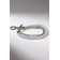 Bracelet Pearl "Chain" with toogle, ball No. 4, white color in silver, l = 16 cm