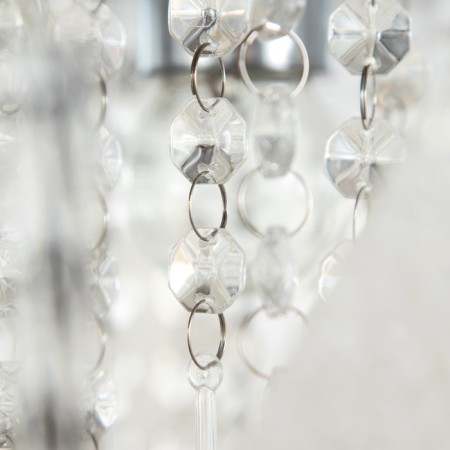 Svetogor chandelier "Drops" 8x60W E27 LED lighting chrome 60x60cm-20