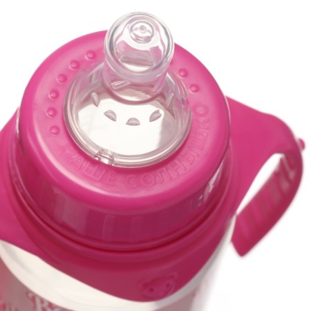 Baby feeding bottle, classic throat, 0 months, 250 ml., Cylinder, with handles-5