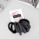 Hair elastic band "Cindy" (set 10 pcs) fog, 4.5 cm, gray-black