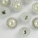 A button on the leg, with pearls, d = 20 mm, silver color