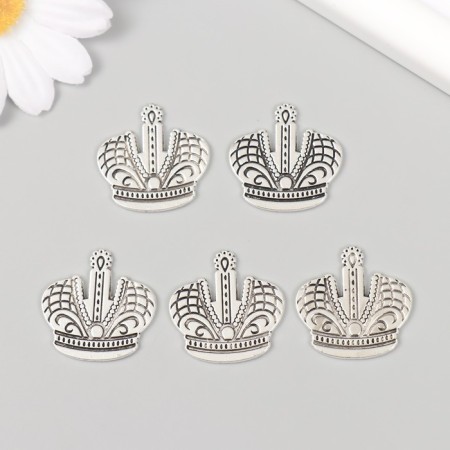 Decor metal for creativity "Crown of the Emperor" 2.5x2.5 cm-2