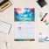 Calendar quarterly mono "distant planet" 2025, 29 x 47 cm