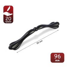 Tundra handle PC180, m/o 96 mm, black color