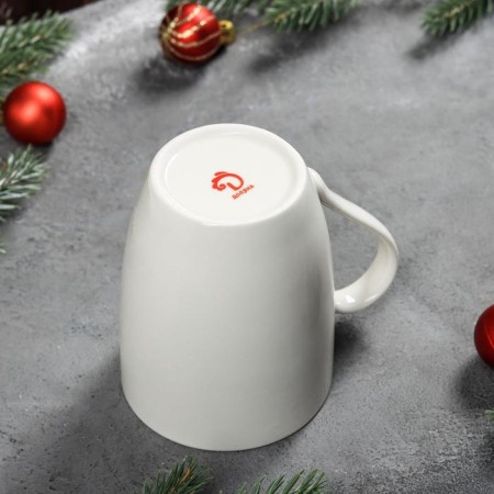 Porcelain share mug "Penguin", 350 ml, white color-3
