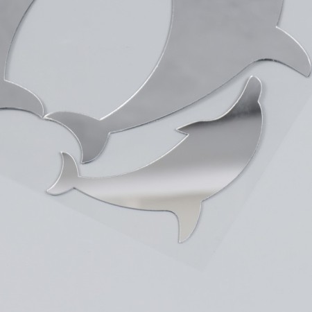Interior mirror sticker "dolphins" 38x31 cm-2