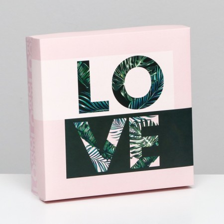 Folding box, love 23 x 23 x 6.5 cm