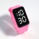 Electronic watch watches, 3 atm, silicone strap, pink