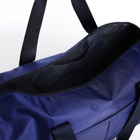 Board Road on a zipper, external pocket, shoe detachment, suitcase holder, long belt, blue color-1