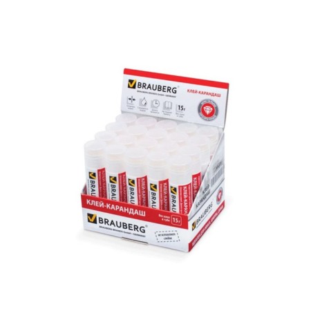 Glue-pencil PVP 15 g Brauberg, transparent-1