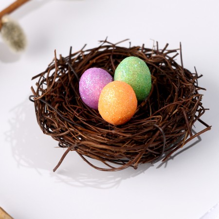 Easter decor "Nest + 3 eggs"-1