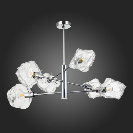 Ceiling Ceiling ST LUCE. SL1175.102.06. Portici. 6x40 watts, E14, 85x85x56 cm, chromium color-4