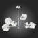 Ceiling Ceiling ST LUCE. SL1175.102.06. Portici. 6x40 watts, E14, 85x85x56 cm, chromium color