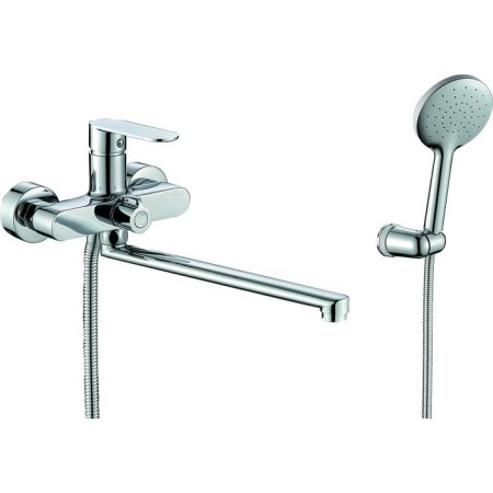 Bath mixer Rush Luson LU1630-51, single-leaf, long spout, shower set, chrome