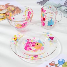 Set of Hasbro My Little Pony, 3 items: a mug 250 ml, salad bowl d = 12.8 cm, plate 19.3 cm, in gift packaging