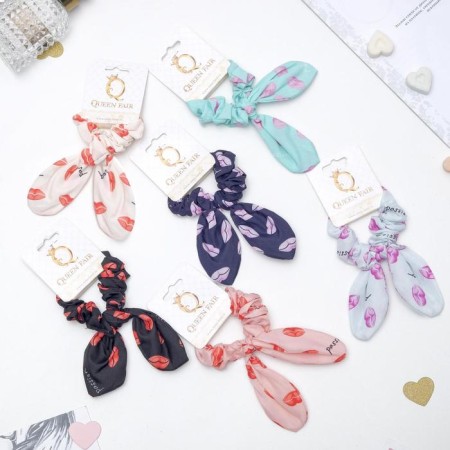 Hair gum "Orbit" with ears, lips, mix-1