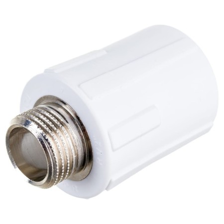 Combined "Politek" coupling, polypropylene, 25 mm x 1/2 ", external thread-2