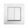 Tot Elegant switch, 10 a, 2 cl., Hidden, silver