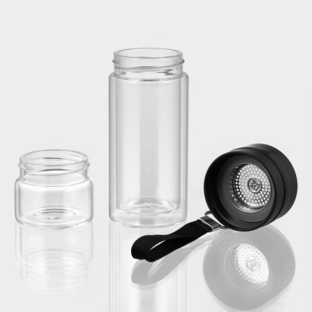 Glass thermos, tea -off tender “on the move”, 250 ml, h = 19 cm, with double walls-2