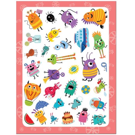 Set of stickers. Monsters-3