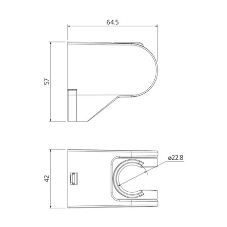 Holder for shower watering can Milardo 360 360CP00M53, wall, rotary, plastic, chrome-2