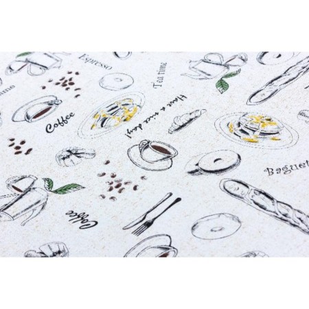 MEIWA tablecloth, round, 152 cm, beige color-4