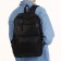 City backpack of artificial leather with lightning, 4 pockets, black color