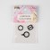 A set of metal fittings for a bow tie: ring, hook, regulator 1 cm, black color