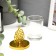 Glass of glass for 1 candle "Royal pattern" gold 11x5.5x5.5 cm