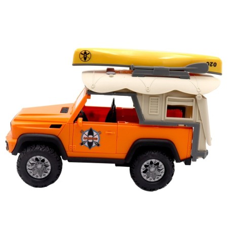 Funky Toys machine “Towards adventures. Camping ", with light and sound, 22 cm, orange color-1