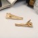 Liberty hair clip (set 2 pcs) corner, 5 cm, gold