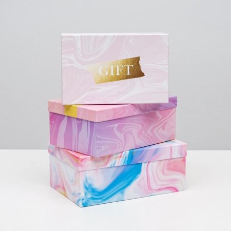 A set of boxes 15 in 1, gift packaging, “texture”, 12 x 6.8 x 4 cm - 46.6 x 30.2 x 17.5 cm-5
