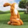 Garden figure "Zaichikha poses" 27x17x27cm