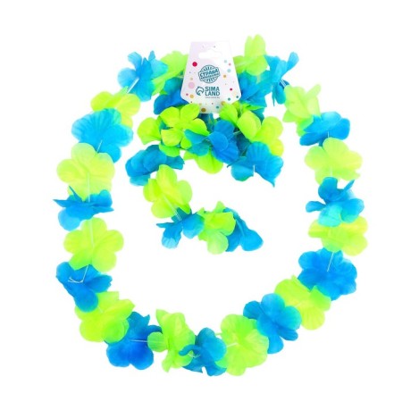 Hawaii set "Flowerers", (necklace, wreath 2 bracelets), green color-2