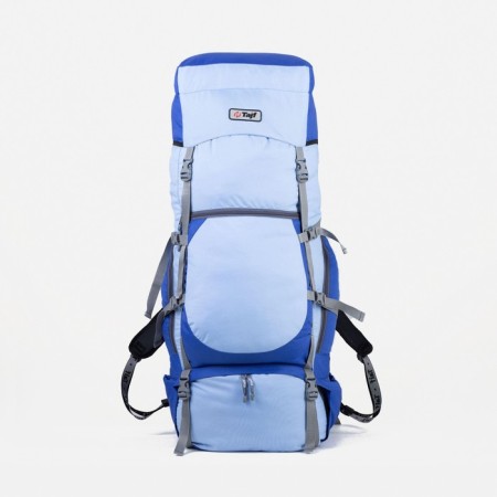 Tourist backpack, TAIF, 100 l, screed department, 2 outer pockets, 2 side pockets, blue color
