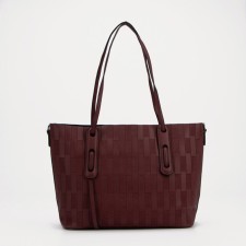 Zipper bag with zipper, burgundy color