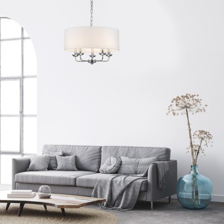 Suspended lamp 5x40W E14, size 55x55x118 cm-4