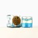 Gel candle in a glass Winter is.. "New Year's miracles", without aroma, a strict-layer, 2.5 x 2.5 x 2.5 cm