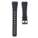 20 mm watch strap, silicone, L-22 cm, black