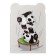 Notepad 120 x 170 mm, 32 sheets are funny pandules, covered cardboard, matte lamination, curly cutting, block 65 g/m2