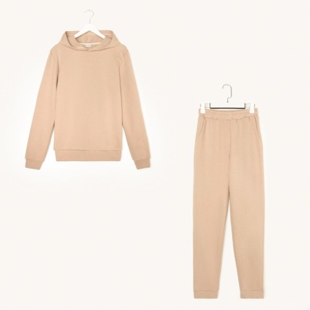 Men's tracksuit (hoodies, trousers) minku, beige color, size 52-8